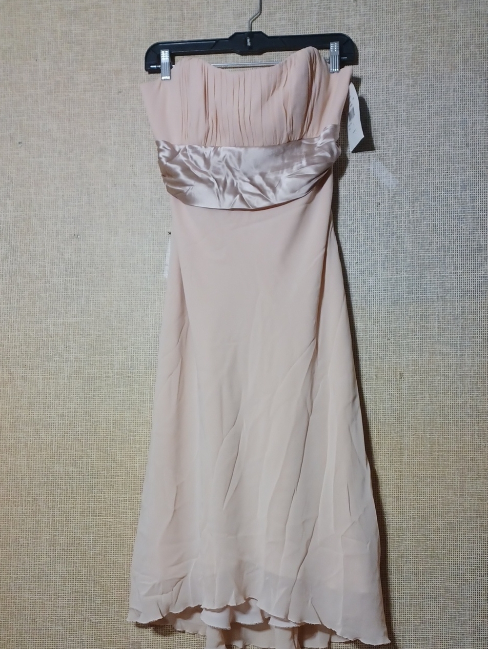 Nicole Miller Strapless Blush Champagne Evening Gown
